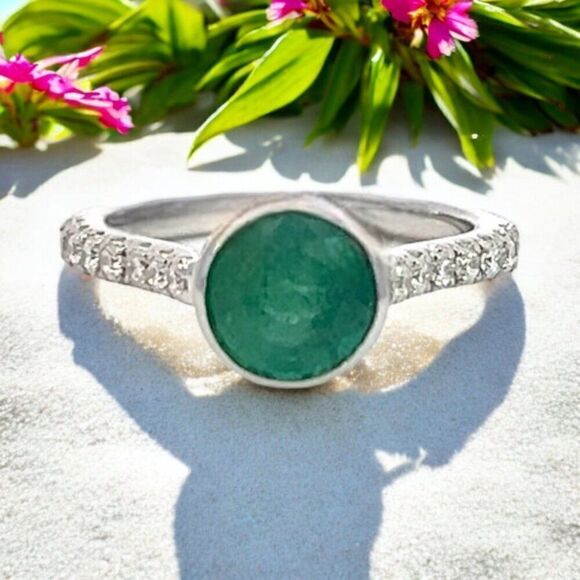 Natural Emerald Diamond Ring Size 6.5 14k WGold 1.93 TCW Certified $4,950 310995 - Picture 1 of 16